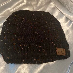 Black speckled C.C. beanie